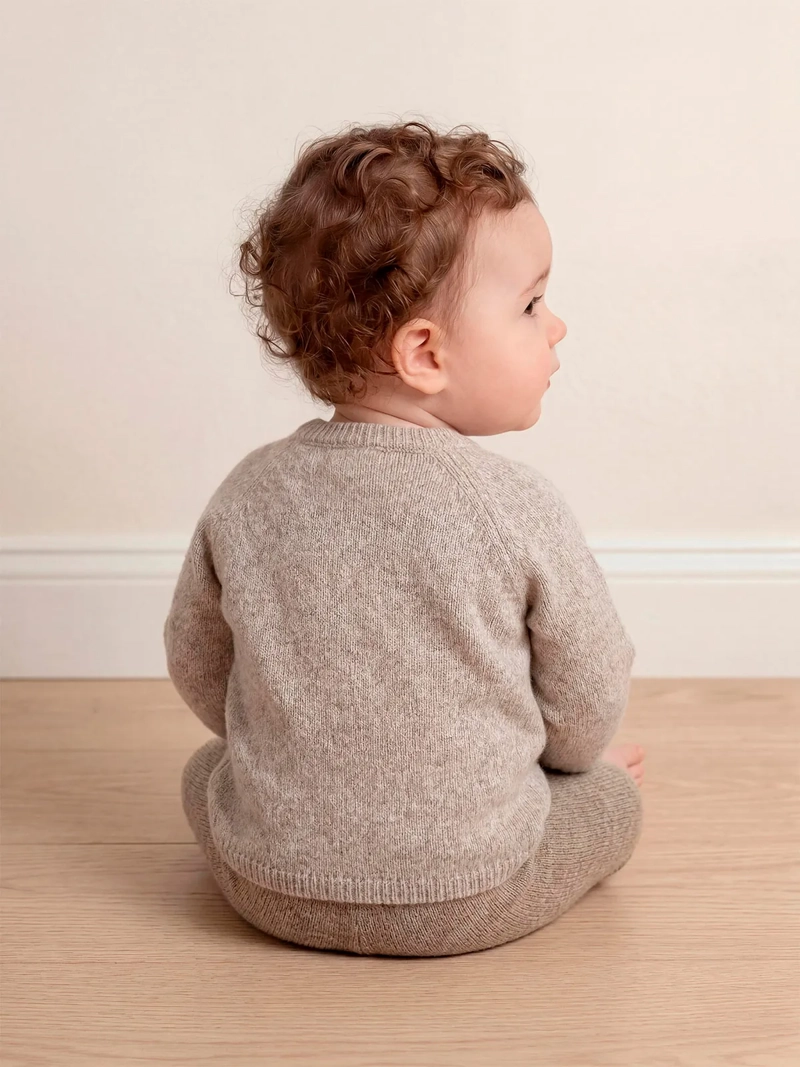 CONJUNTO SWEATER + CALZA NIÑO BABY HARVEST TEJIDA - 2