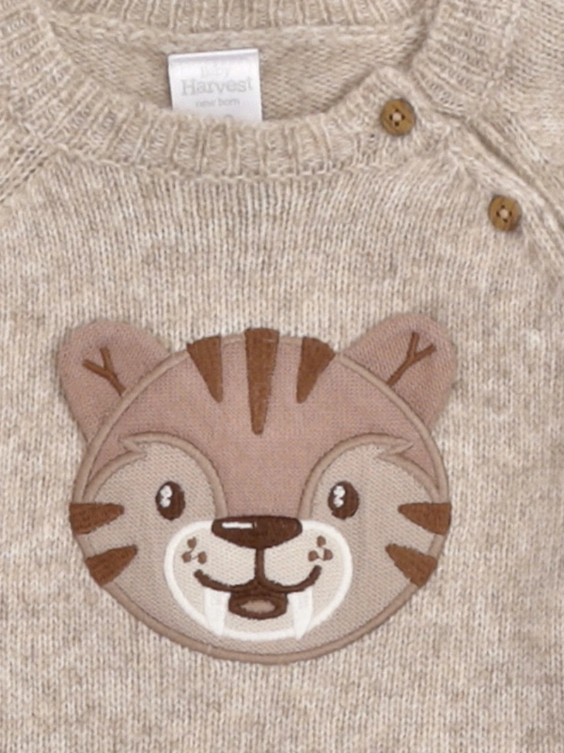 CONJUNTO SWEATER + CALZA NIÑO BABY HARVEST TEJIDA - 6