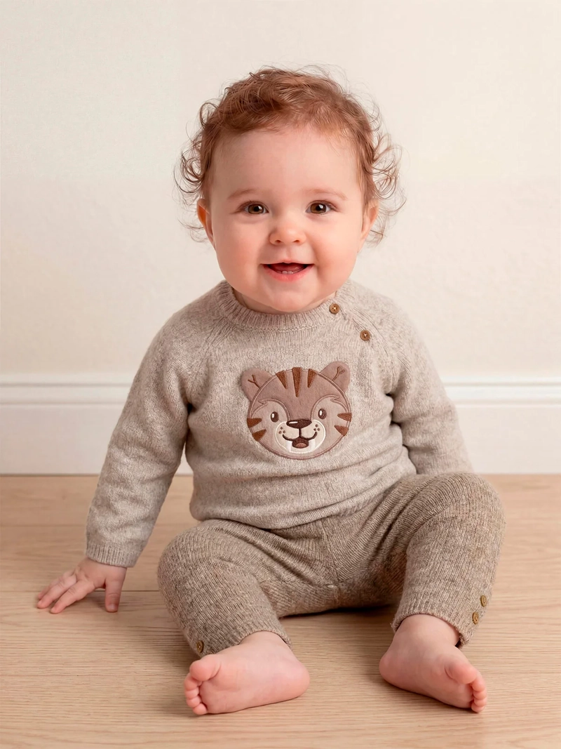 BABY HARVEST CONJUNTO SWEATER + CALZA NIÑO BABY HARVEST TEJIDA