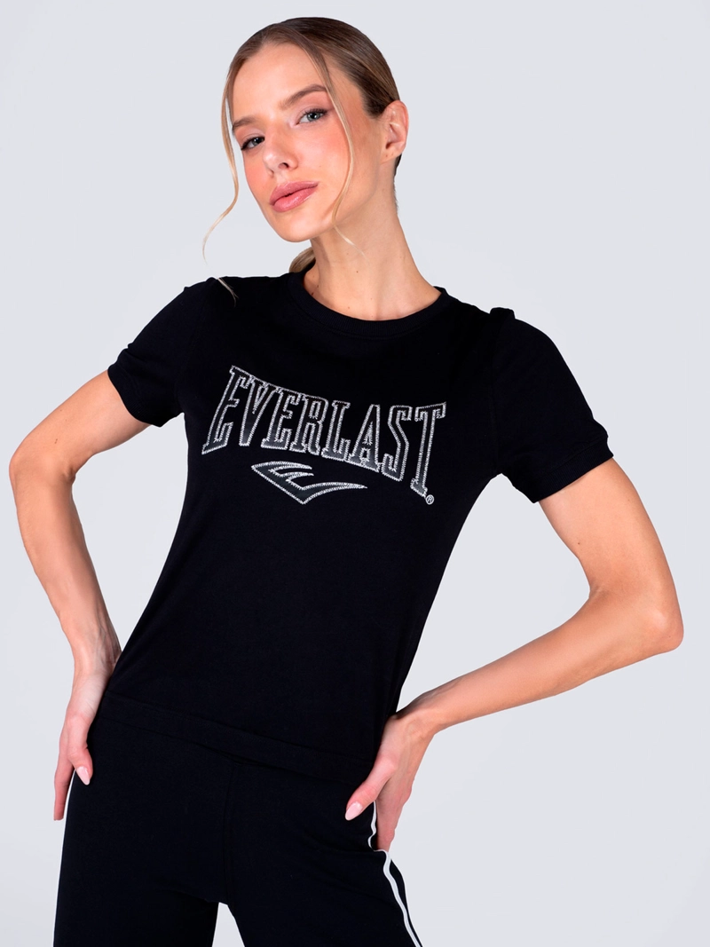 POLERA MUJER EVERLAST ALGODÓN MANGA CORTA - 4