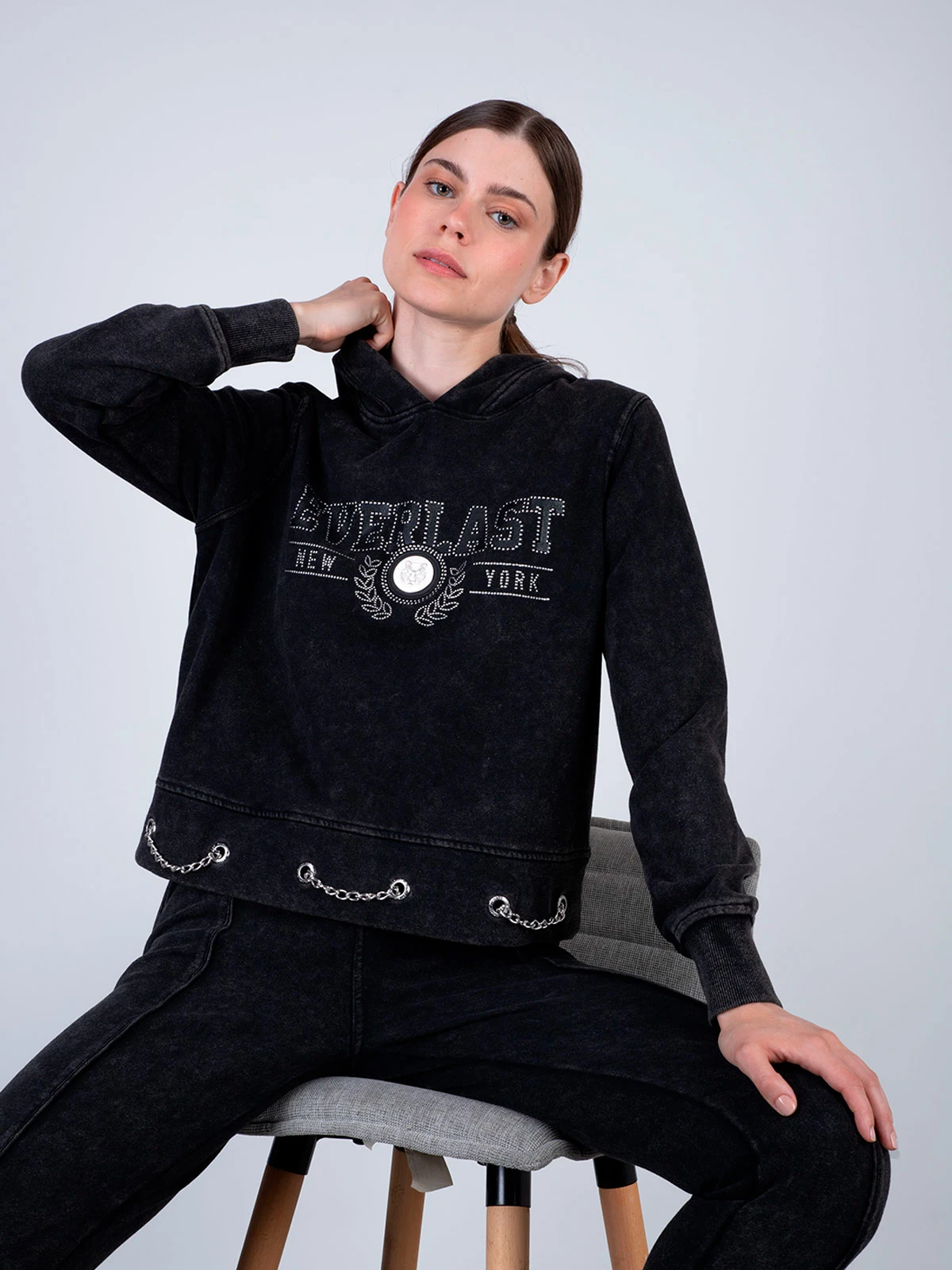 POLERÓN MUJER EVERLAST ALGODÓN HOODIE - 1