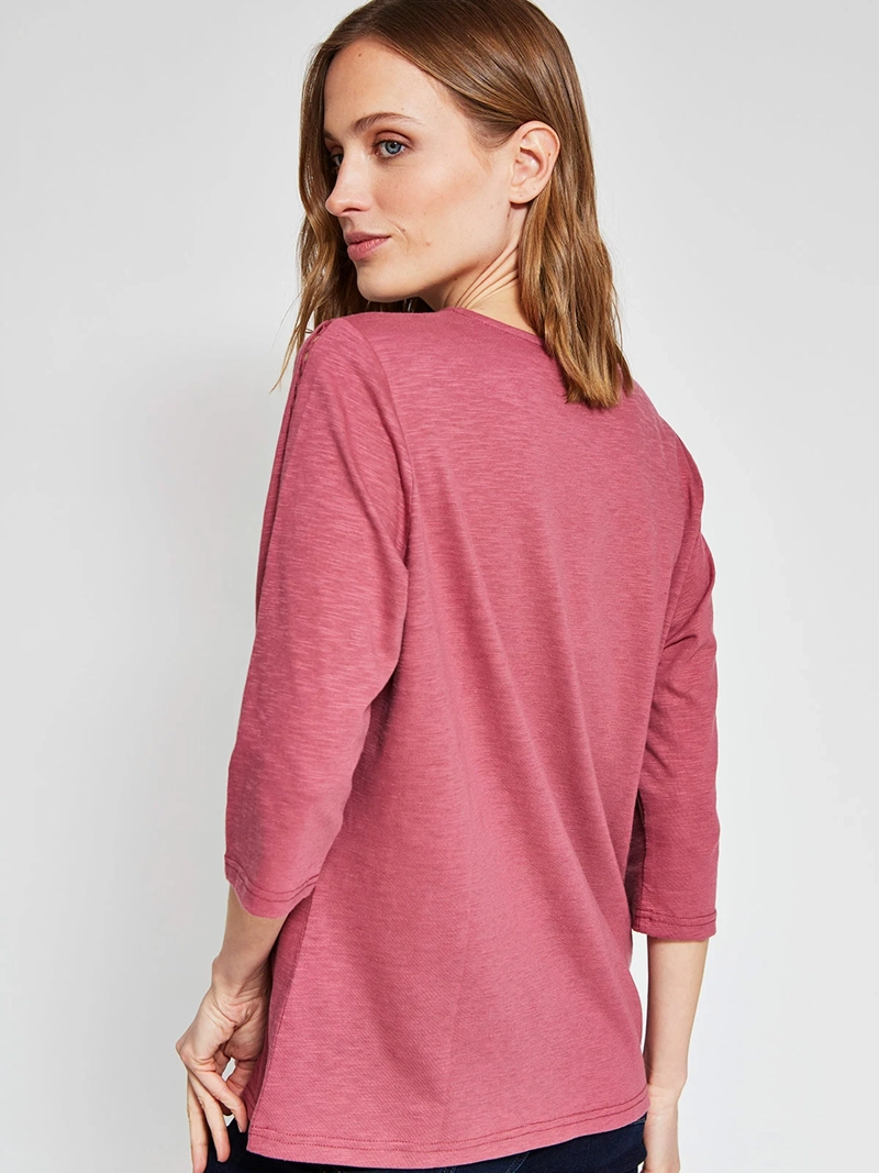POLERA MUJER AZIZ ALGODÓN MANGA 3/4 ESTAMPADA - 2