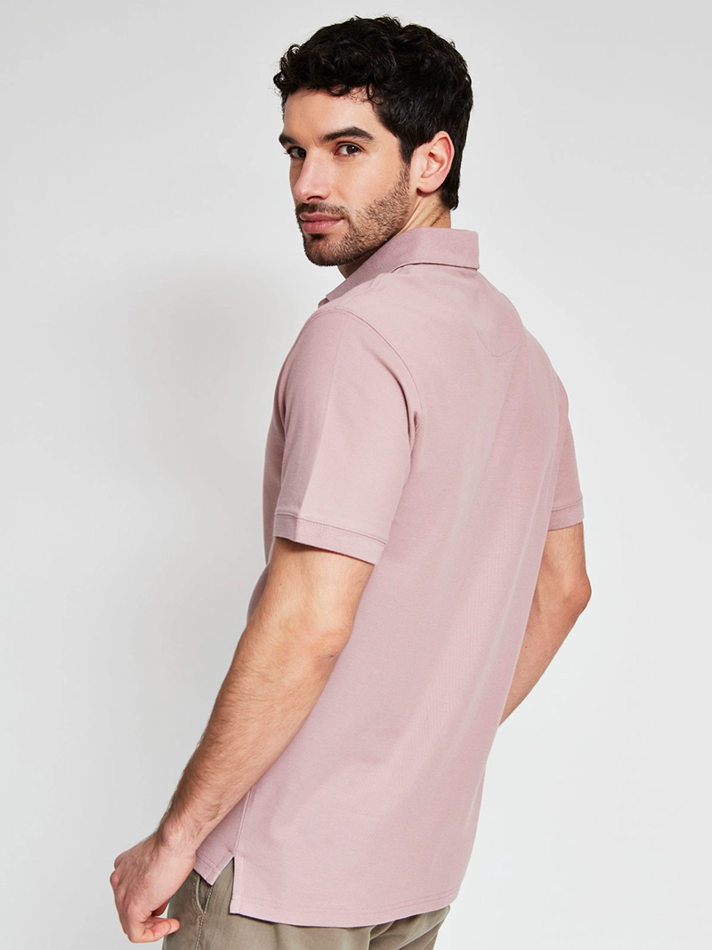POLERA HOMBRE CACHAREL ALGODÓN MANGA CORTA BÁSICA - 2