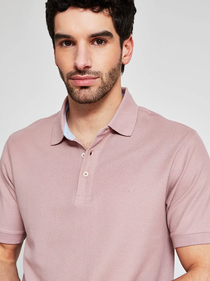POLERA HOMBRE CACHAREL ALGODÓN MANGA CORTA BÁSICA - 3