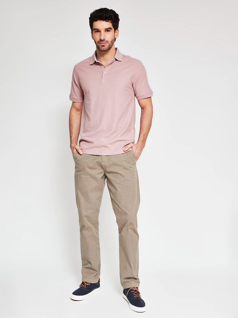 POLERA HOMBRE CACHAREL ALGODÓN MANGA CORTA BÁSICA - 4