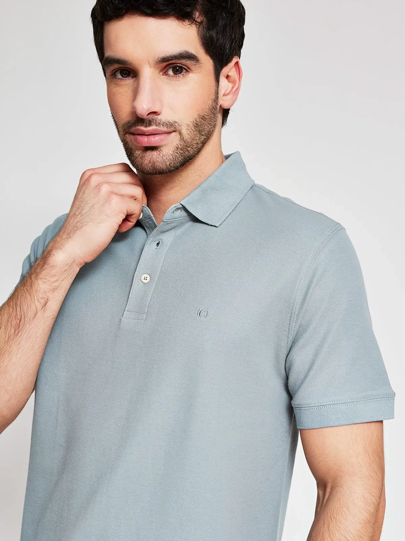 POLERA HOMBRE CACHAREL ALGODÓN MANGA CORTA BÁSICA - 3