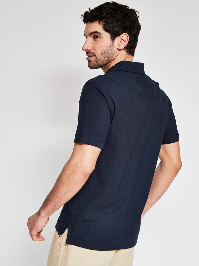 POLERA HOMBRE CACHAREL ALGODÓN MANGA CORTA BÁSICA - 2