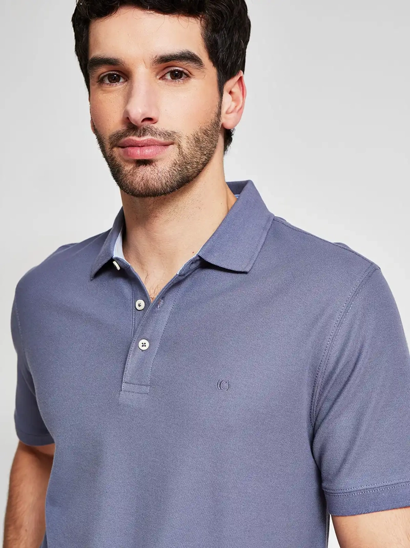 POLERA HOMBRE CACHAREL ALGODÓN MANGA CORTA BÁSICA - 3