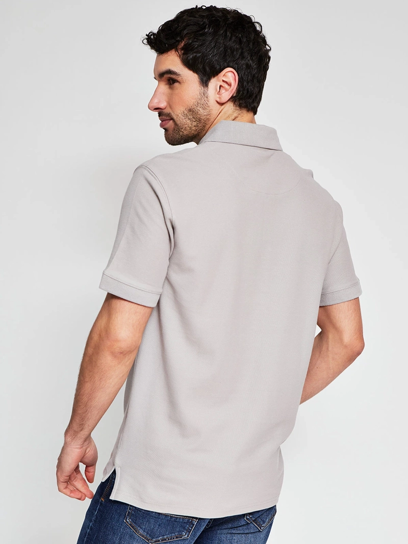 POLERA HOMBRE CACHAREL ALGODÓN MANGA CORTA BÁSICA - 2