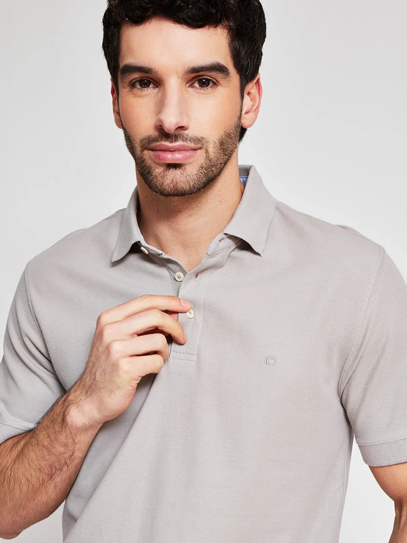 POLERA HOMBRE CACHAREL ALGODÓN MANGA CORTA BÁSICA - 3