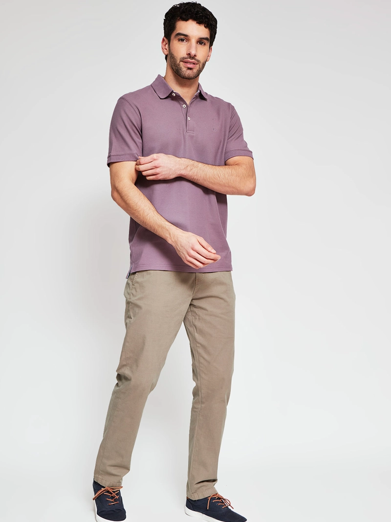 POLERA HOMBRE CACHAREL ALGODÓN MANGA CORTA BÁSICA - 4
