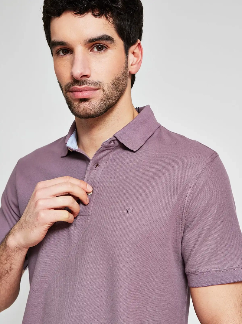 POLERA HOMBRE CACHAREL ALGODÓN MANGA CORTA BÁSICA - 3