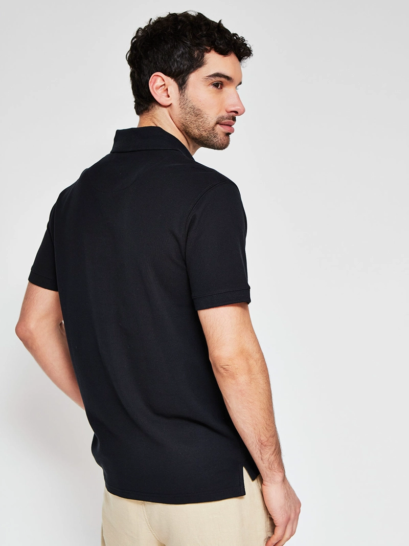 POLERA HOMBRE CACHAREL ALGODÓN MANGA CORTA BÁSICA - 2