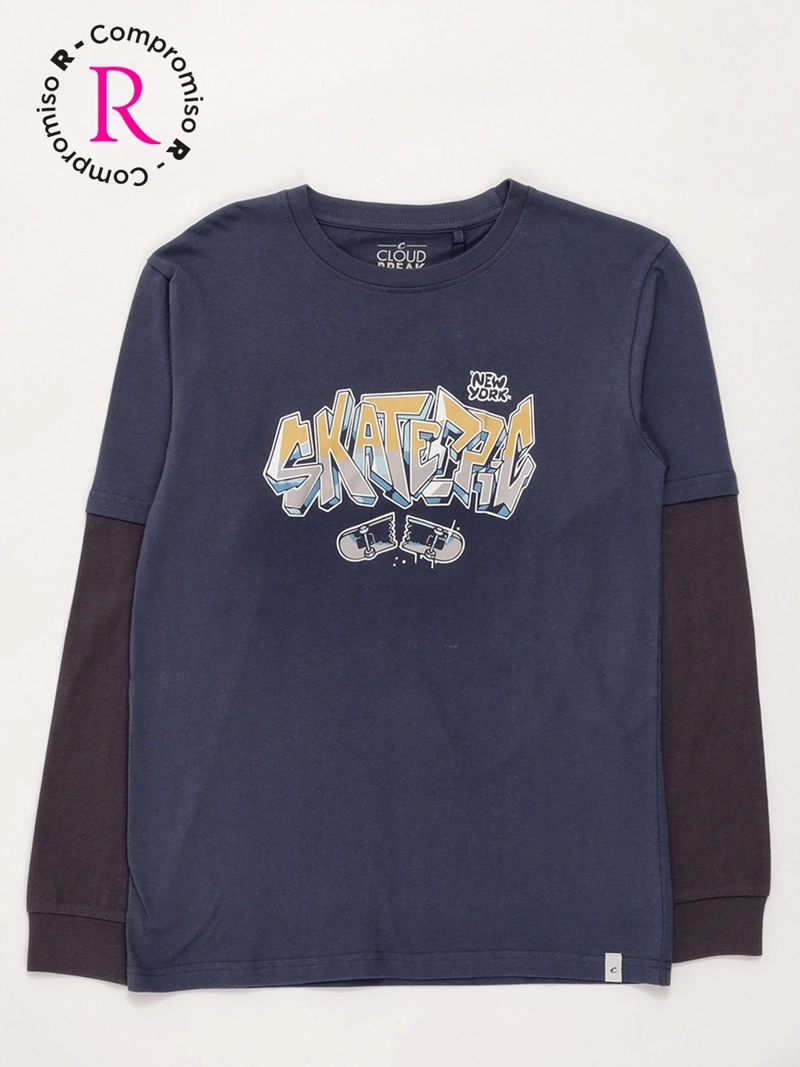 POLERA NIÑO CLOUDBREAK ALGODÓN MANGA LARGA - 3