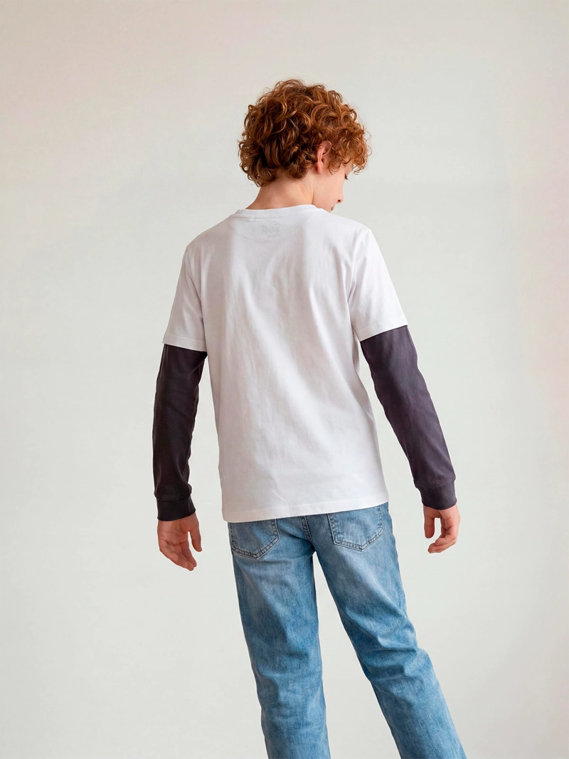POLERA NIÑO CLOUDBREAK ALGODÓN MANGA LARGA - 2