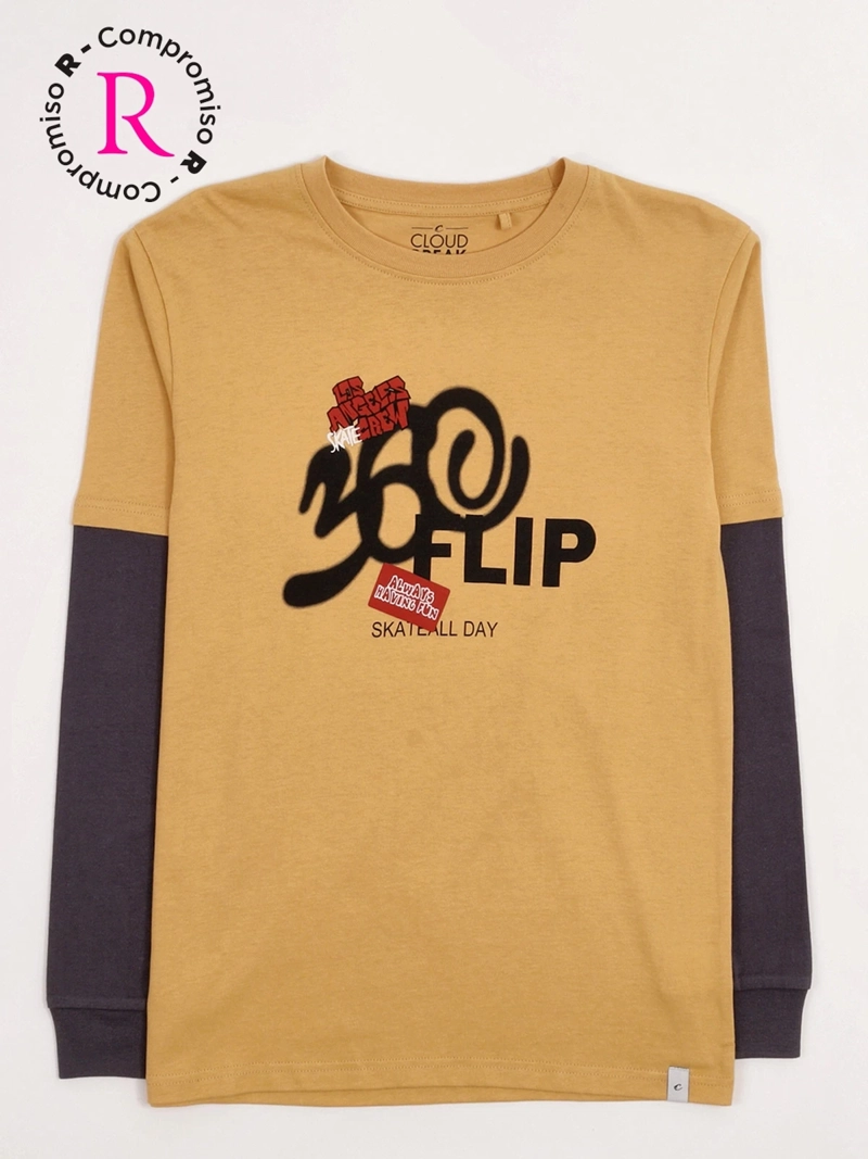 POLERA NIÑO CLOUDBREAK ALGODÓN MANGA LARGA - 3