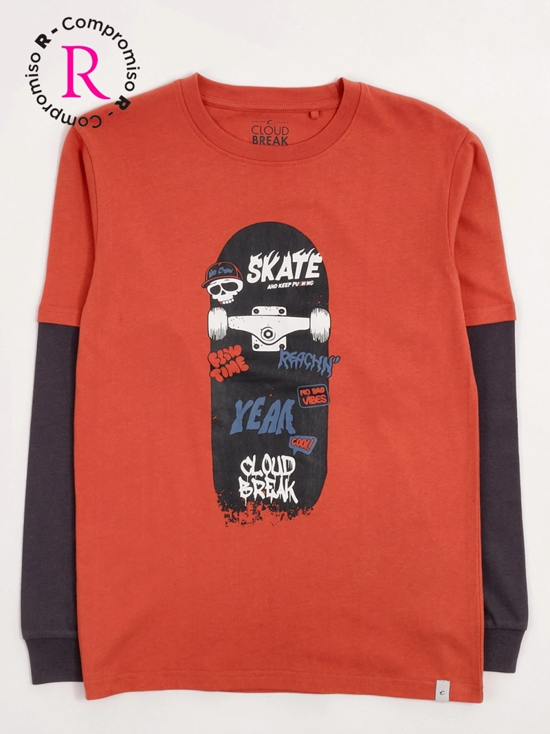 POLERA NIÑO CLOUDBREAK ALGODÓN MANGA LARGA - 3