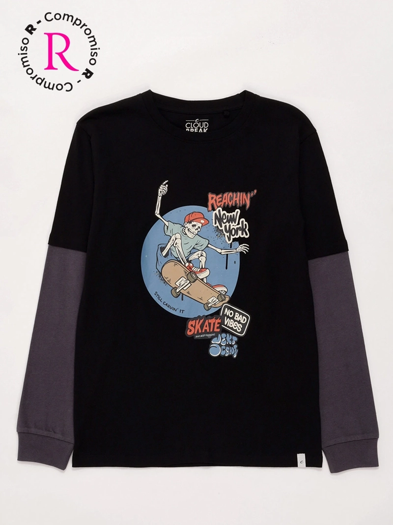 POLERA NIÑO CLOUDBREAK ALGODÓN MANGA LARGA - 3