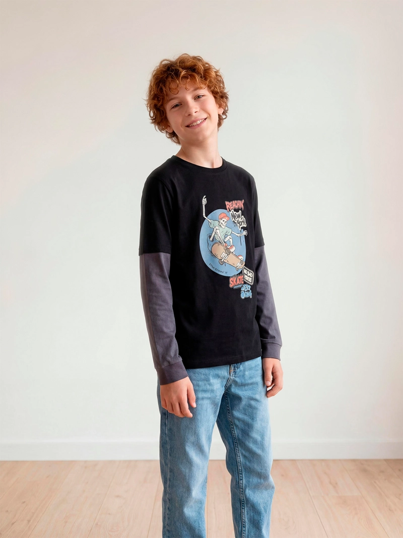 CLOUDBREAK POLERA NIÑO CLOUDBREAK ALGODÓN MANGA LARGA