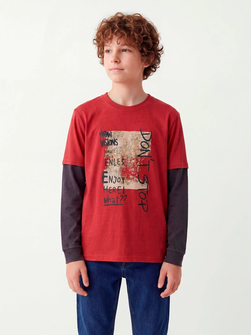 POLERA NIÑO CLOUDBREAK ALGODÓN MANGA LARGA - 1