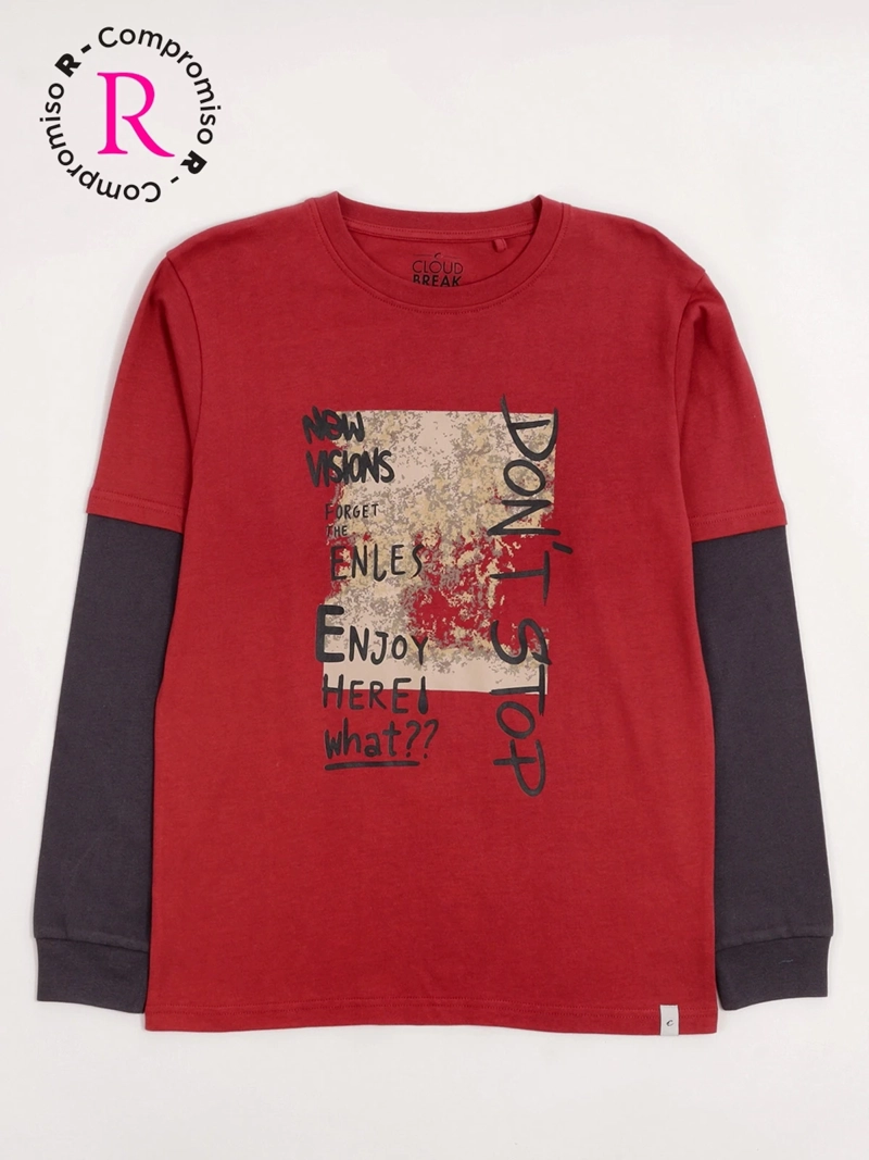 POLERA NIÑO CLOUDBREAK ALGODÓN MANGA LARGA - 3