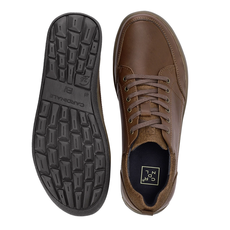 ZAPATOS HOMBRE CARDINALE CAFÉ ARNO CUERO - 4