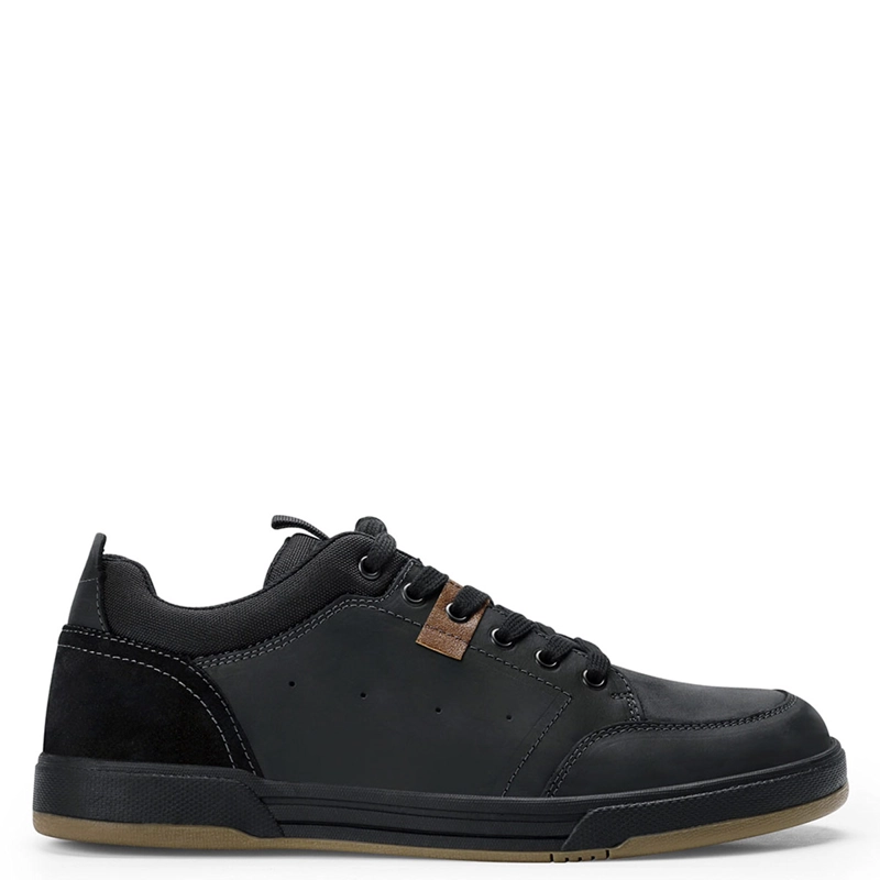 ZAPATILLAS HOMBRE CARDINALE NEGRO GUNWALE CUERO - 1