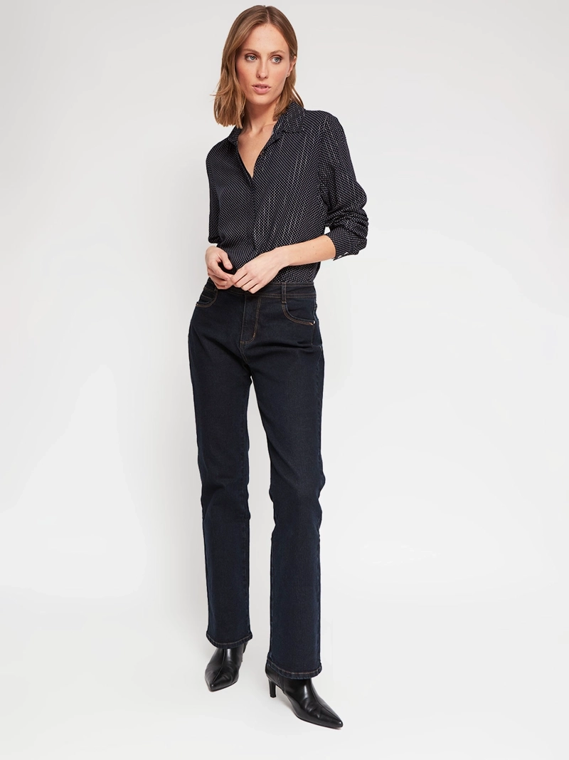 BLUSA MUJER CACHAREL CUELLO CAMISERO MANGA LARGA ESTAMPADA - 5