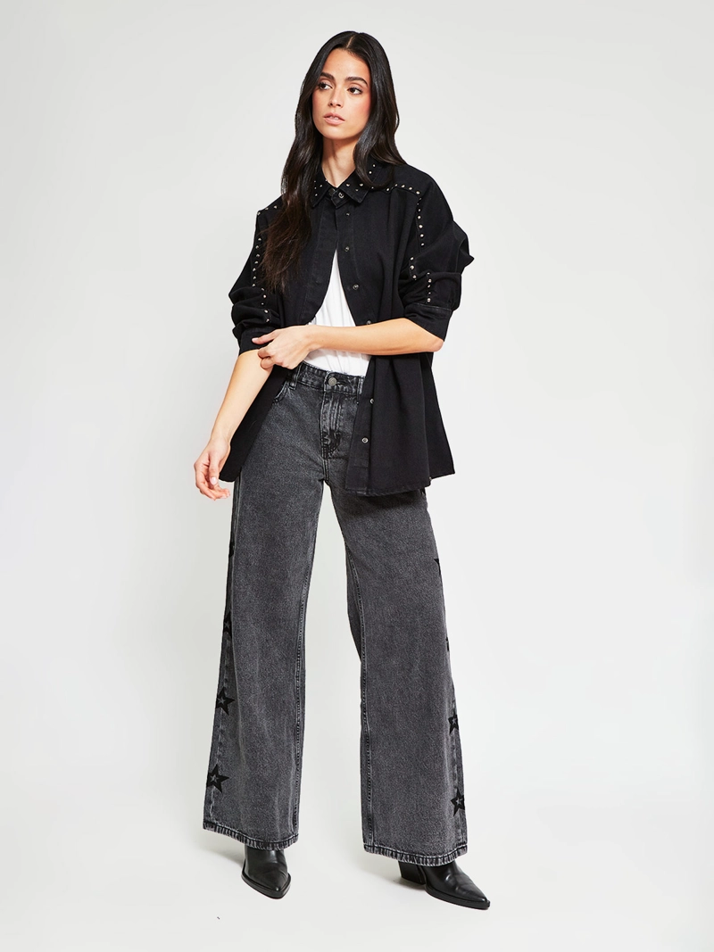 CHAQUETA MUJER BARBADOS ALGODÓN DENIM TACHAS - 5