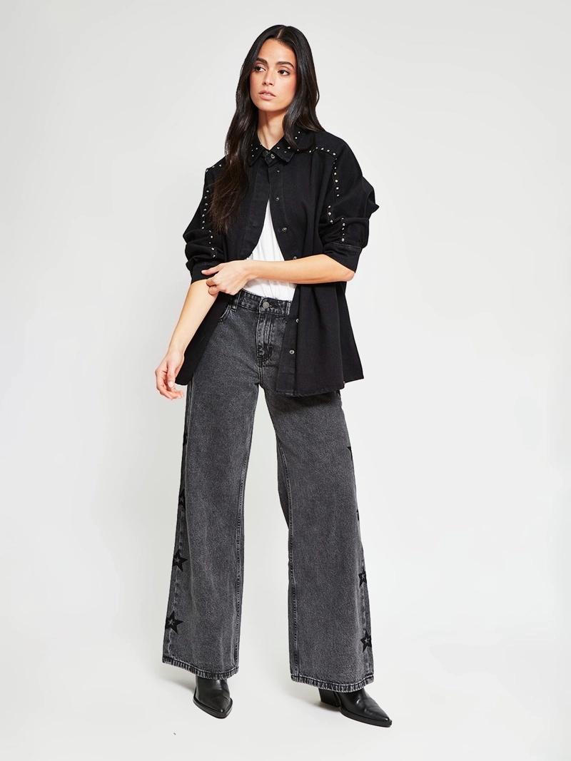 CHAQUETA MUJER BARBADOS ALGODÓN DENIM TACHAS - 5