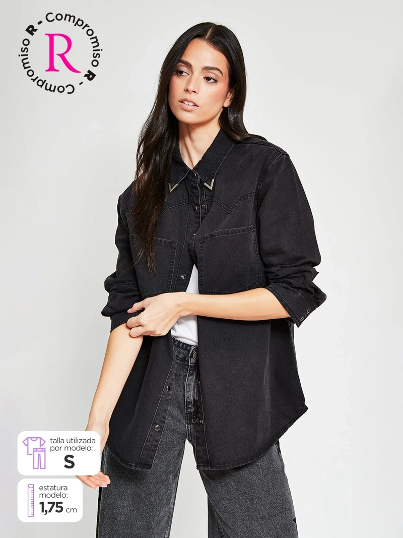 BLUSA MUJER BARBADOS ALGODÓN DENIM - 1