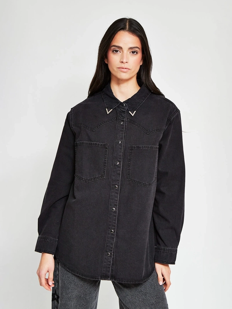 BLUSA MUJER BARBADOS ALGODÓN DENIM - 2