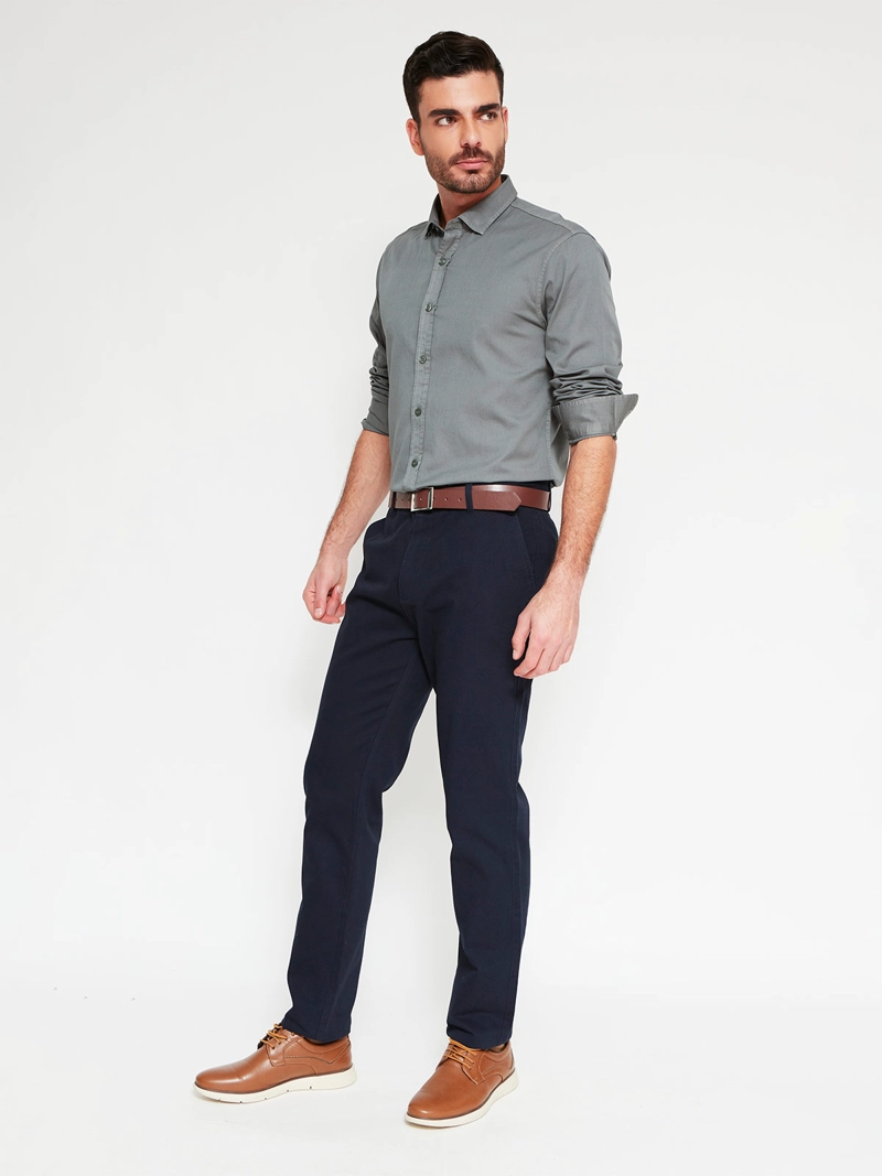 CAMISA HOMBRE CACHAREL ALGODÓN MANGA LARGA - 4