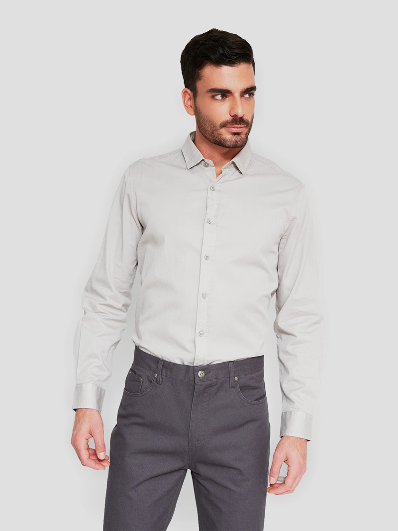CAMISA HOMBRE CACHAREL ALGODÓN MANGA LARGA - 1