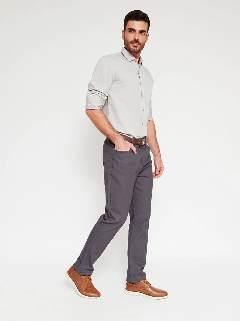 CAMISA HOMBRE CACHAREL ALGODÓN MANGA LARGA - 4