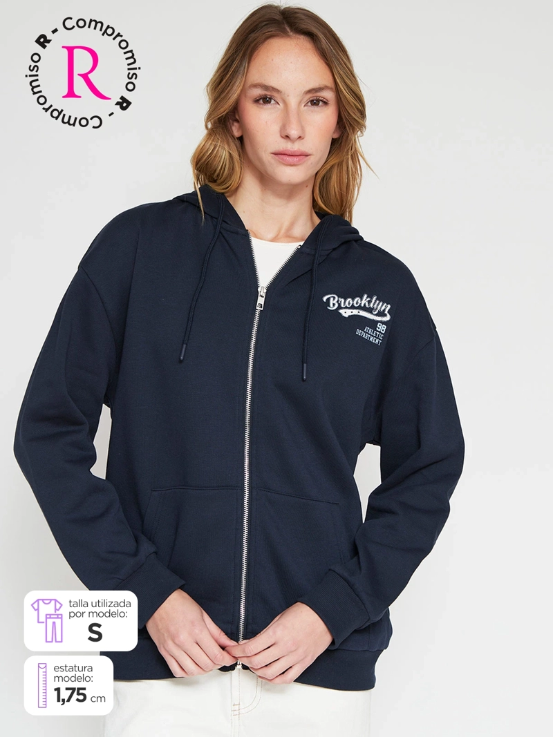 POLERÓN MUJER INDEX ALGODÓN MANGA LARGA OVERSIZE - 1