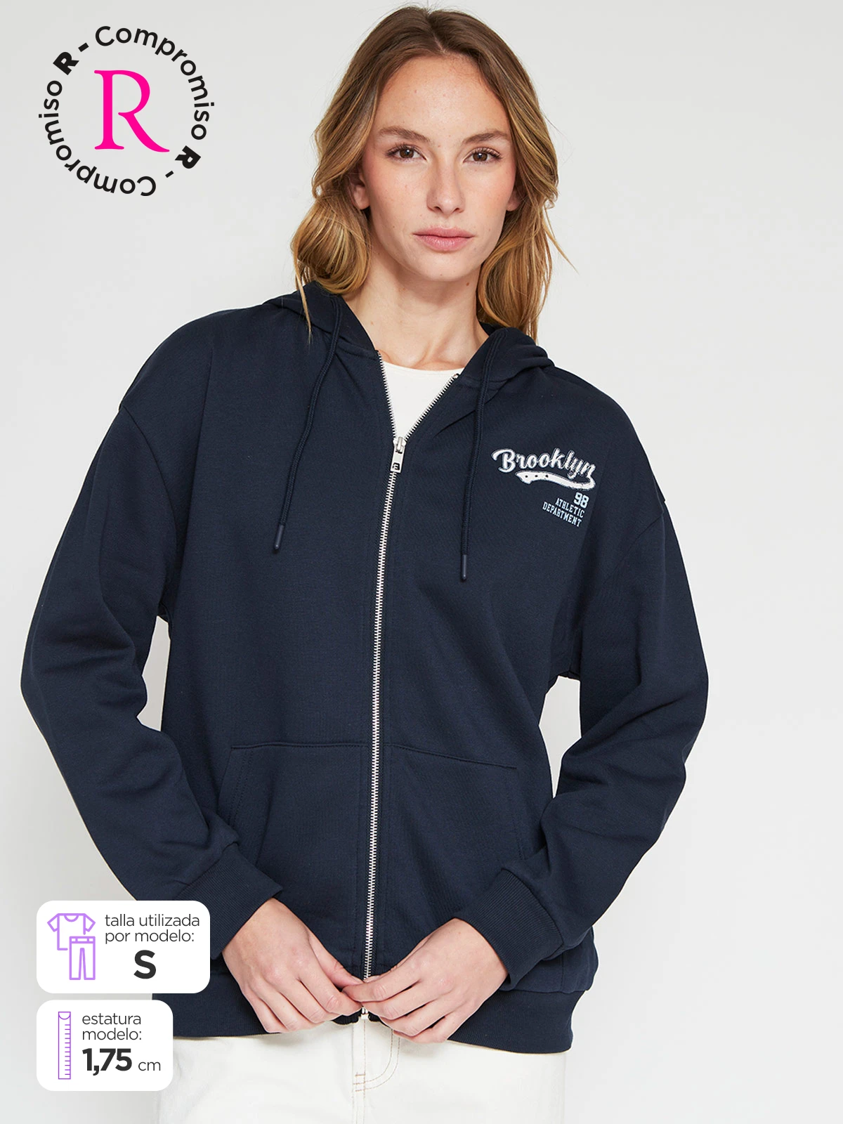 POLERÓN MUJER INDEX ALGODÓN MANGA LARGA OVERSIZE - 1