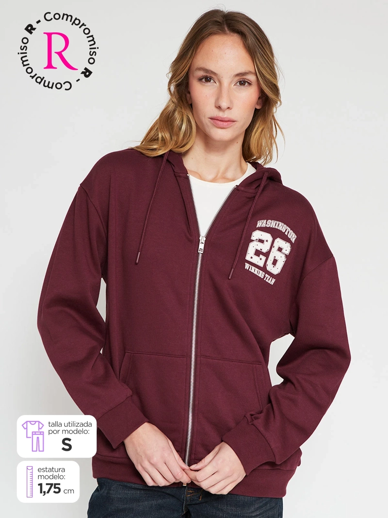 POLERÓN MUJER INDEX ALGODÓN MANGA LARGA OVERSIZE - 1