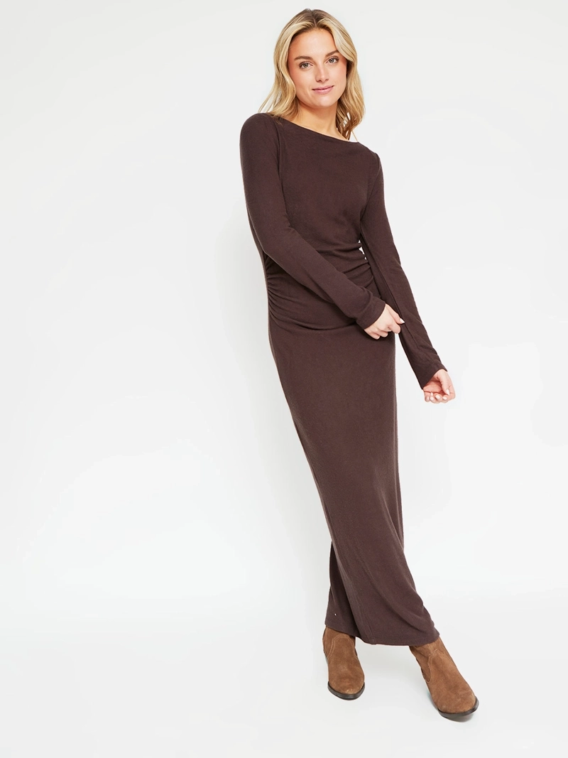 VESTIDO MUJER INDEX LARGO EFECTO CINTURA - 2