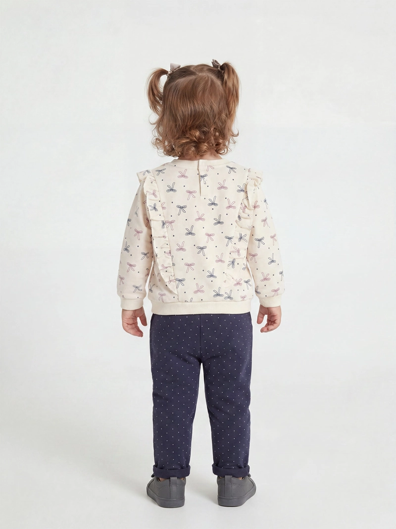 CONJUNTO NIÑA BABY HARVEST POLERÓN VUELOS ESTAMPADO Y PANTALÓN DE BUZO - 2