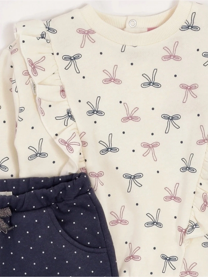 CONJUNTO NIÑA BABY HARVEST POLERÓN VUELOS ESTAMPADO Y PANTALÓN DE BUZO - 5