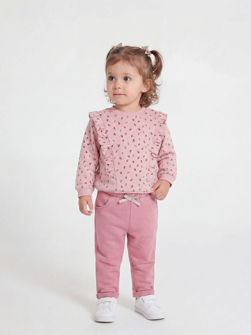 CONJUNTO NIÑA BABY HARVEST POLERÓN VUELOS ESTAMPADO Y PANTALÓN DE BUZO - 1