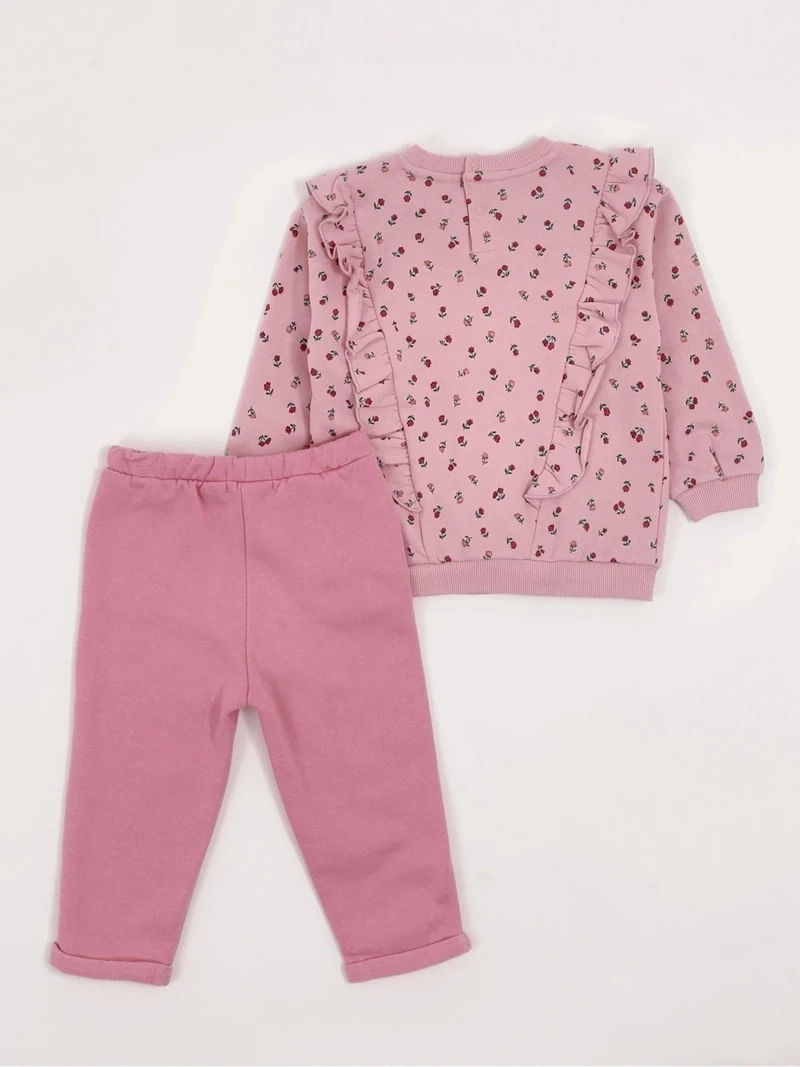 CONJUNTO NIÑA BABY HARVEST POLERÓN VUELOS ESTAMPADO Y PANTALÓN DE BUZO - 4