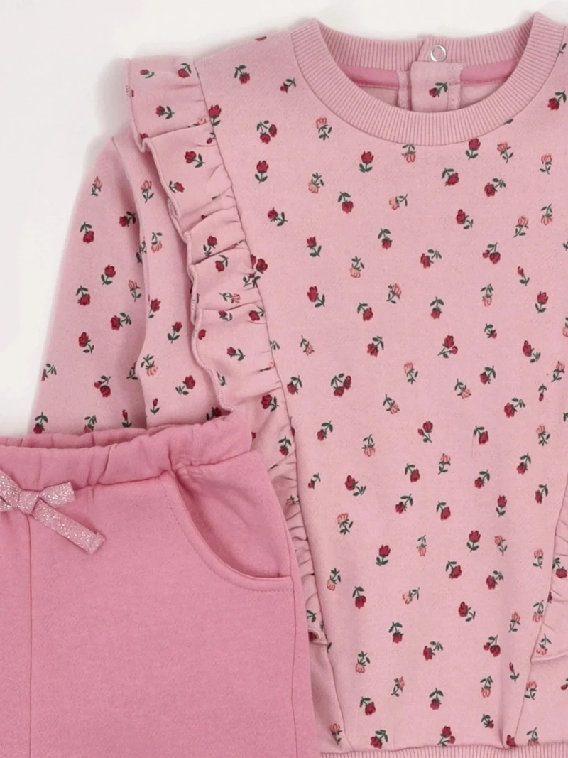 CONJUNTO NIÑA BABY HARVEST POLERÓN VUELOS ESTAMPADO Y PANTALÓN DE BUZO - 5