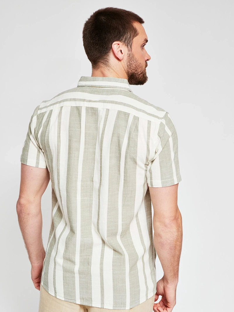 CAMISA HOMBRE CLOUDBREAK ALGODÓN MANGA CORTA RAYAS - 2
