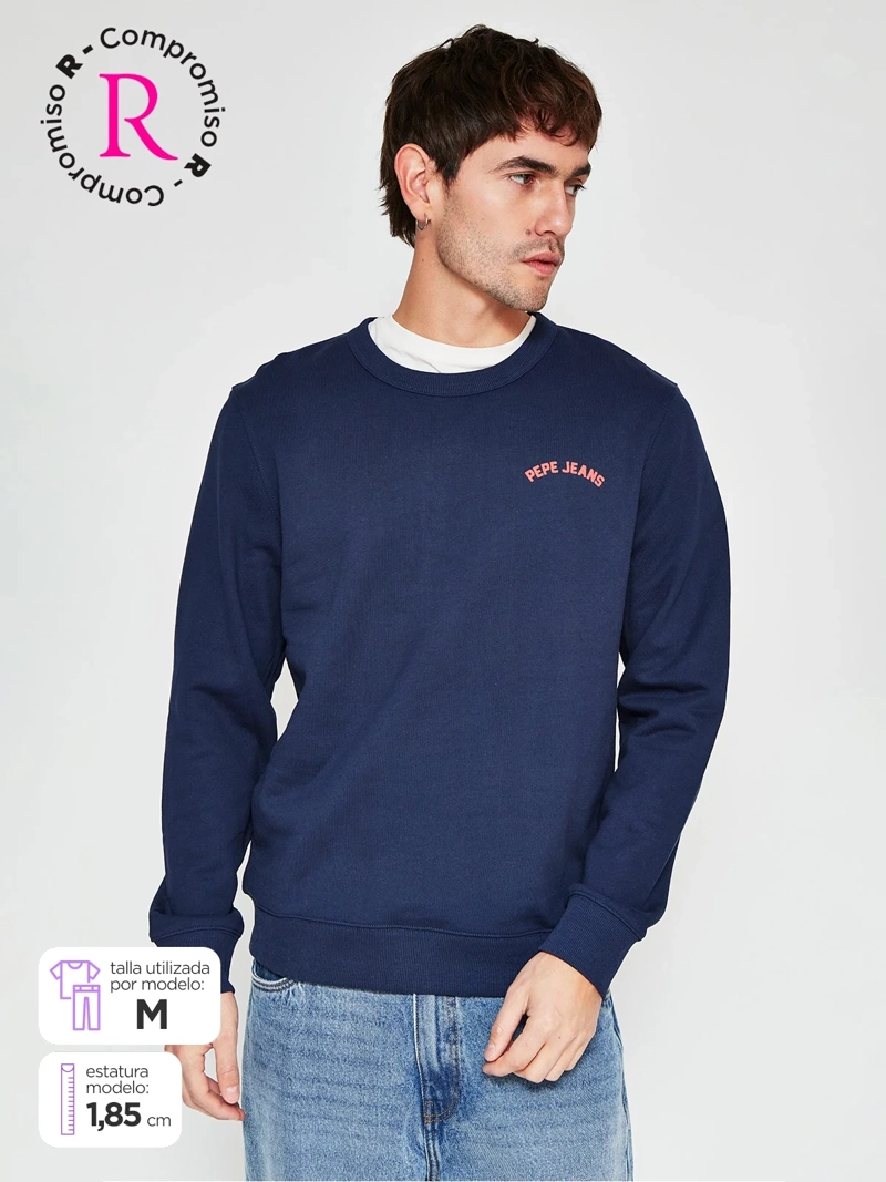 POLERÓN HOMBRE PEPE JEANS ALGODÓN CUELLO REDONDO ESTAMPADO