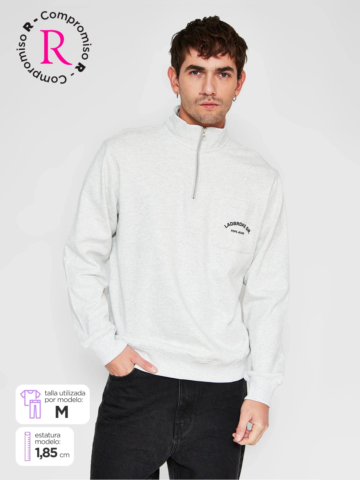 POLERÓN HOMBRE PEPE JEANS ALGODÓN HALF ZIPPER - 1
