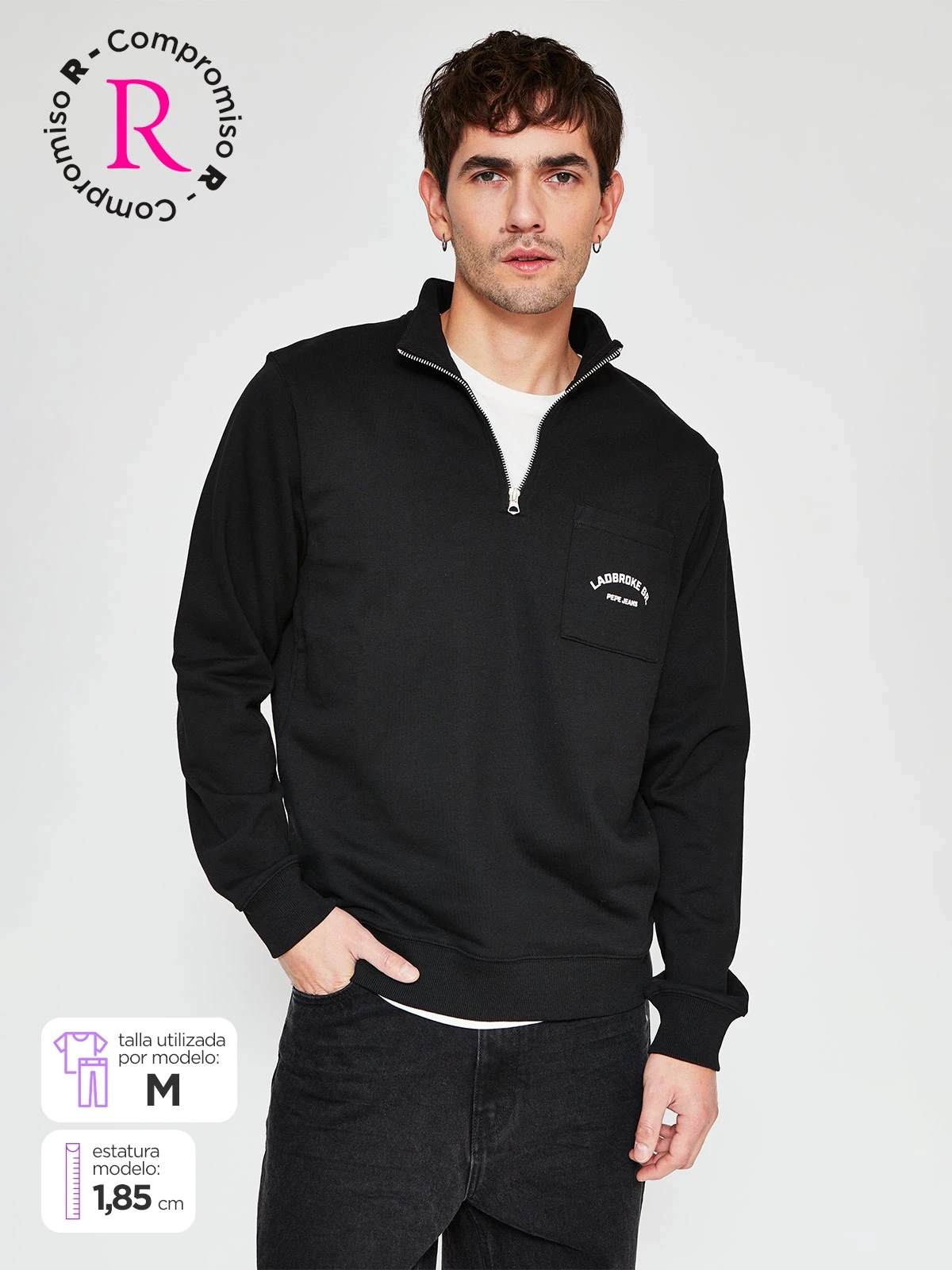 POLERÓN HOMBRE PEPE JEANS ALGODÓN HALF ZIPPER - 1