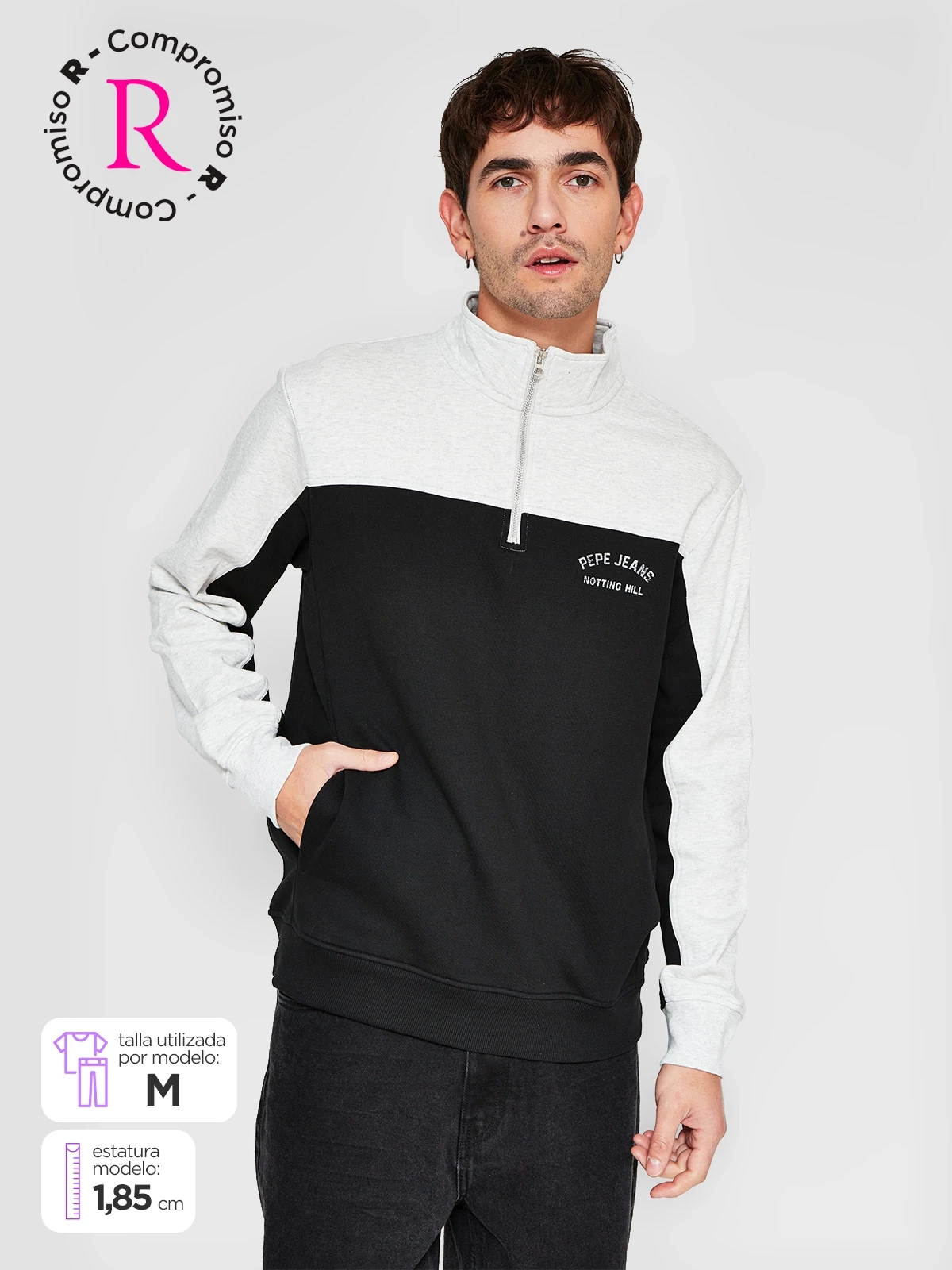 POLERÓN HOMBRE PEPE JEANS ALGODÓN HALF ZIPPER - 1