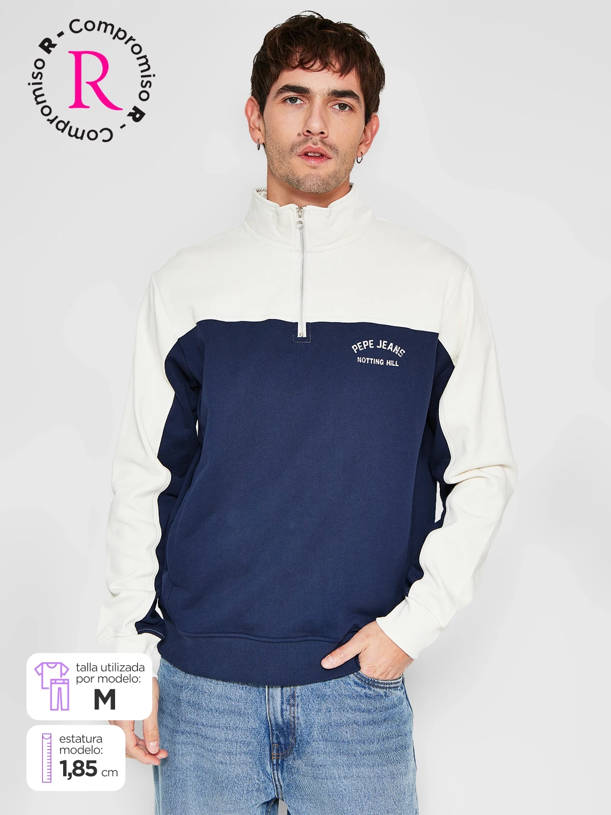 POLERÓN HOMBRE PEPE JEANS ALGODÓN HALF ZIPPER - 1